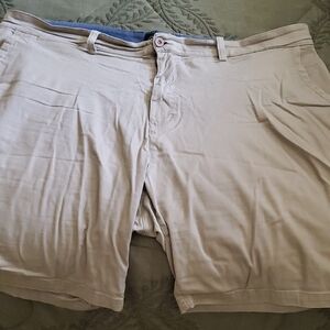Nat Nast Tan Flat Front Shorts Casual Style